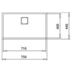 Teka FlexLinea RS15 71.40 Large Stainless Steel Sink (71 x 40 x 20 cm)