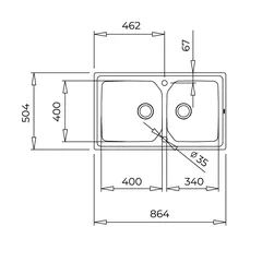 Teka Brooklyn 90 M-xP 2B Stainless Steel Sink (50.4 x 86.4 x 21 cm)