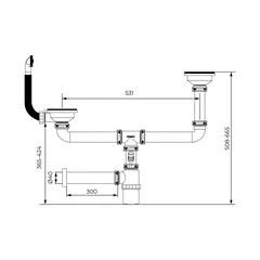 Teka 1½B Sink Basket Waste Kit