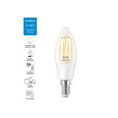 WiZ Tunable C35 E14 Smart Candle Light Bulb (40 W, Warm to Cool White)