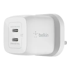 Belkin Dual USB-C GaN Wall Charger W/PPS (45 W)