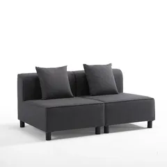 Argos Single-Seater Metal & Olefin Sofa W/Cushions (2 Pc.)