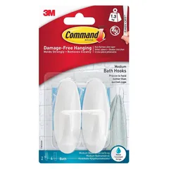 3M Command Medium Bathroom Hook Set (2 Pc.)