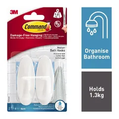 3M Command Medium Bathroom Hook Set (2 Pc.)