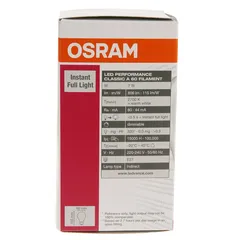 Osram Dimmable E27 LED Filament Light Bulb (7 W, Warm White)