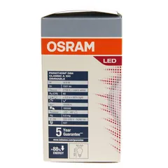 Osram Dimmable E27 Clear LED Light Bulb (12 W, Warm White)