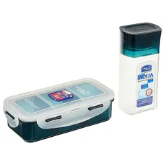 طقم علب طعام لوك آند لوك (رمادي، 3 قطع)