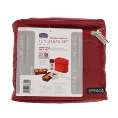 Lock & Lock Lunch Bag Set (3 Pc., Red)