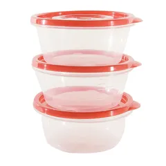 Lock & Lock EZLock Round Container Set (350 ml, 3 Pc.)