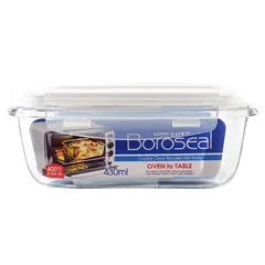 Lock & Lock Rectangular Glass Container (430 ml)