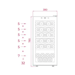 مبرد مشروبات منفصل RVF 10032 GBK تيكا (83 لتر)