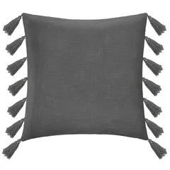 Atmosphera Tassel Cushion (50 x 50 x 18 cm, Slate Gray)