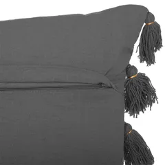 Atmosphera Tassel Cushion (50 x 50 x 18 cm, Slate Gray)