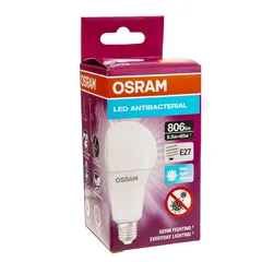 Osram Anti-Bacterial E 27 LED Frosted Light Bulb (8.5 W, Daylight)