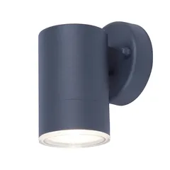 GoodHome Candiac LED Fixed Outdoor Wall Light (4.3 W, Warm White, Dark Gray)