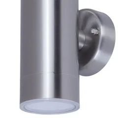 مصباح حائط LED مزدوجة مثبتة للخارج جود هوم كاندياك (أبيض مصفر ، ستانلس ستيل)