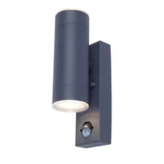 GoodHome Candiac LED Fixed PIR Outdoor Wall Light (9 W, Warm White, Dark Gray)