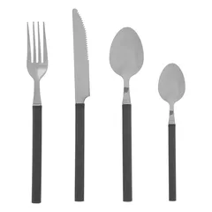 5Five Indonesie Stainless Steel Cutlery Set (24 Pc., Gray)