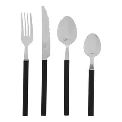 5Five Indonesie Stainless Steel Cutlery Set (24 Pc., Black)