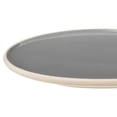 طبق مائدة فخاري إس جي (27.3 × 2.8 سم ، رمادي)