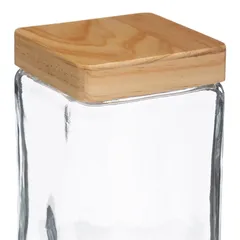 5Five Glass Storage Jar W/Pine Lid (1.7 L)