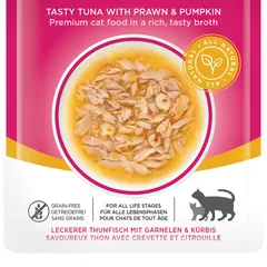 Catit Divine Shreds Wet Food (Tuna W/Prawns & Pumpkin, 75 g)