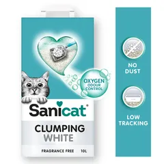 Sanicat Clumping White Active Cat Litter (10 L)