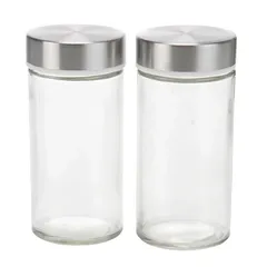 Orchid Glass Spice Jar Set W/Revolving Rack (16 Pc.)