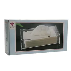 علبة مناديل أكريليك أوركيد (26.2 × 13.6 × 6.7 سم)