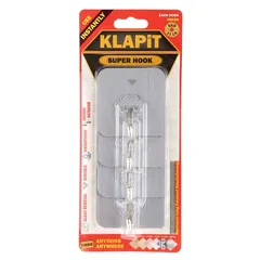 KLAPiT Super Hook Pack at 4 Pc., Silver