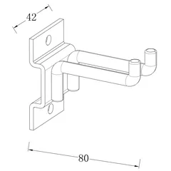 خطاف مزدوج فولاذي جود هوم راند (8 × 4.2 × 6.6 سم)