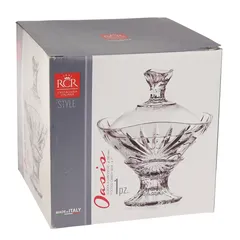 RCR Oasis Crystal Footed Candy Box (18 cm)