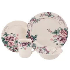 Claytan Floral Multicolor Dinner Set (24 Pc.)