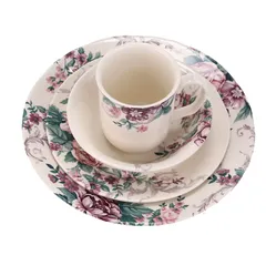 Claytan Floral Multicolor Dinner Set (24 Pc.)