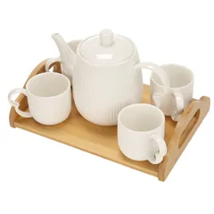 Princess Gold Ribbed Porcelain Tea Set (6 Pc.)