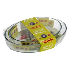 Simax Oval Glass Baking Dish Set (3 L + 2.2 L)