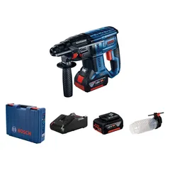 Bosch Professional Cordless SDS Plus Rotary Hammer W/Batteries, GBH 180 LI (18 V) + Professional Cordless Jobsite Light, GLI 18V-300 (14.4 - 18 V)