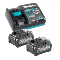 Makita Cordless Slide Switch Angle Grinder XGT W/Batteries & Charger, GA022GM202 (40 V, 115 mm)