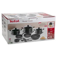 Tefal Super Cook Non-Stick Aluminum Cookware Set (13 Pc.)