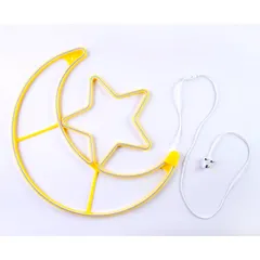 Hilalful Moon Star LED Light (60 x 51 x 1.7 cm)