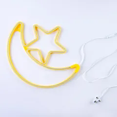 Hilalful Moon Star LED Light (45 x 37 x 1.7 cm)