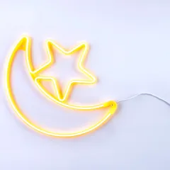 Hilalful Moon Star LED Light (45 x 37 x 1.7 cm)