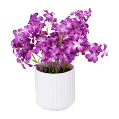 Artificial Violet Plant W/Pot (22 x 22 x 27 cm)