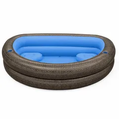 Bestway TruPrint™ Wicker Inflatable Family Pool (231 x 178 x 53 cm)