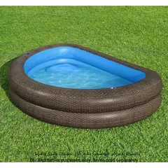 Bestway TruPrint™ Wicker Inflatable Family Pool (231 x 178 x 53 cm)