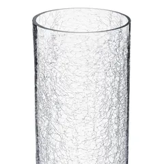 Buy Atmosphera Crackled Cylindrical Glass Vase 13 x 30 cm Online