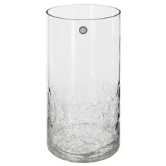 Atmosphera Crackled Glass Vase (Assorted colors/designs, 14.8 x 30.3 cm)