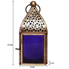 Hilalful Authentic Handmade Lantern (13 cm x 6 cm x 6 cm, Purple)