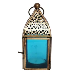 Hilalful Authentic Handmade Lantern (13 cm x 6 cm x 6 cm, Turquoise)