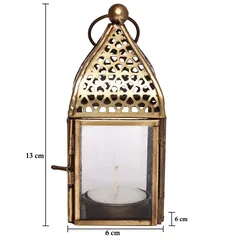 Hilalful Authentic Handmade Lantern (13 cm x 6 cm x 6 cm, Clear)